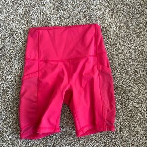 Hot pink fabletics shorts